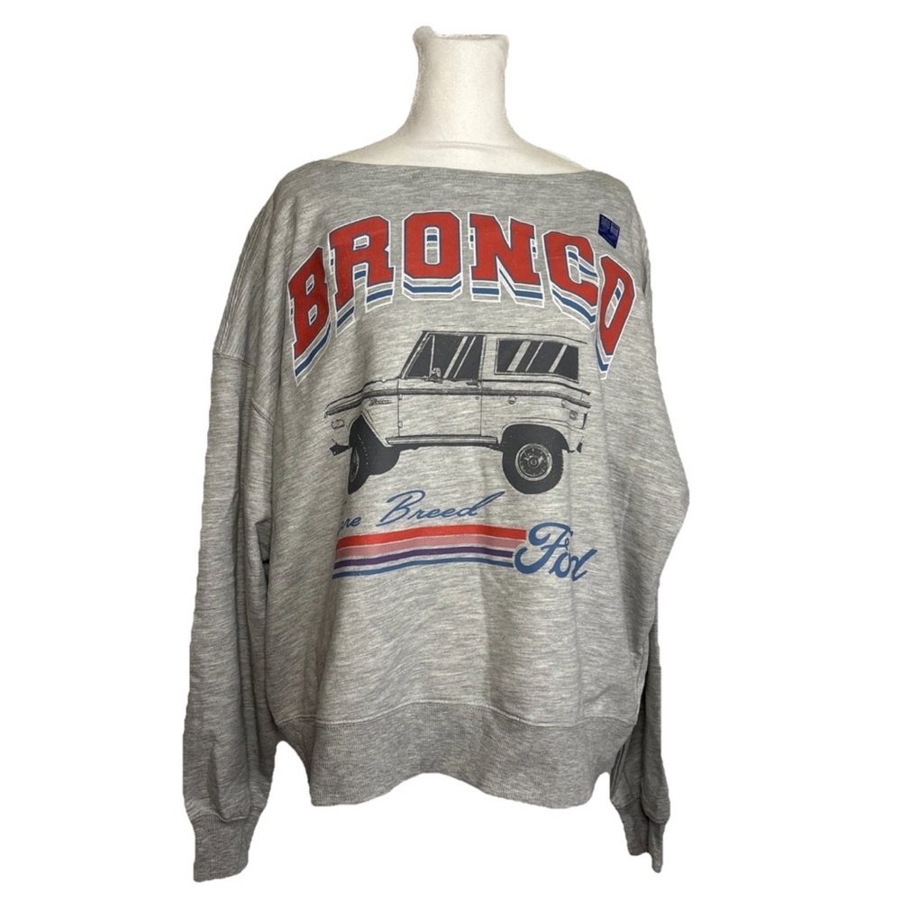 Women's Licensed Ford Bronco Boatneck Sweatshirt - Size M (8-10) New